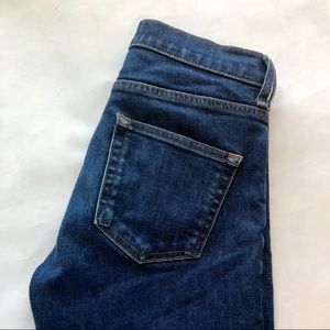 Everlane mid-rise skinny ankle jeans, dark indigo